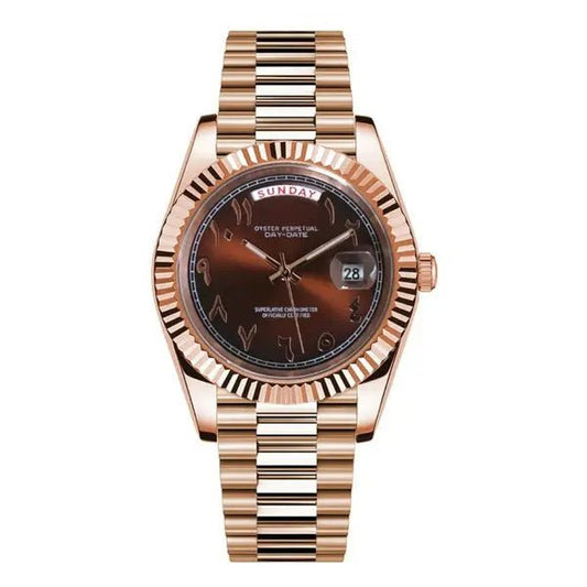 Seiko Mod Day Date Arabic | Rose Gold - TWTwatches