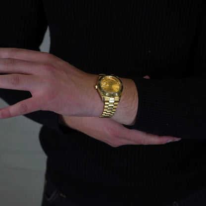 Seiko Mod Day Date Gold | Roman - TWTwatches