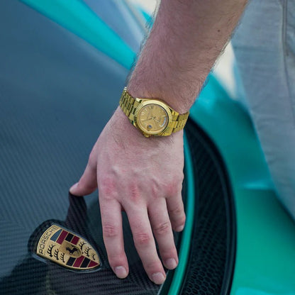 Seiko Mod Day Date Gold | Roman - TWTwatches