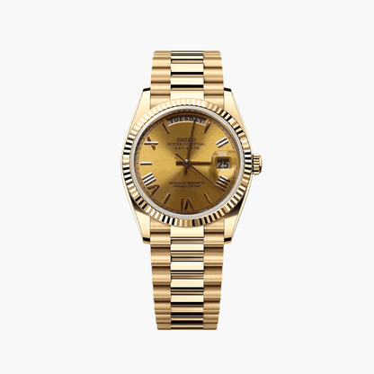 Seiko Mod Day Date Gold | Roman - TWTwatches
