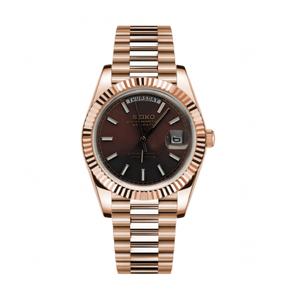 Seiko Mod Day Date | Rose Gold - TWTwatches
