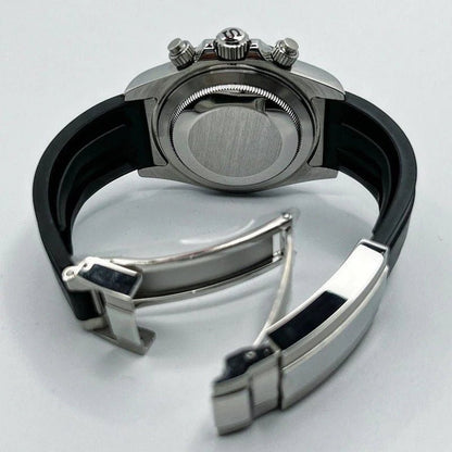 Seiko Mod Daytona Black | Rubber - TWTwatches