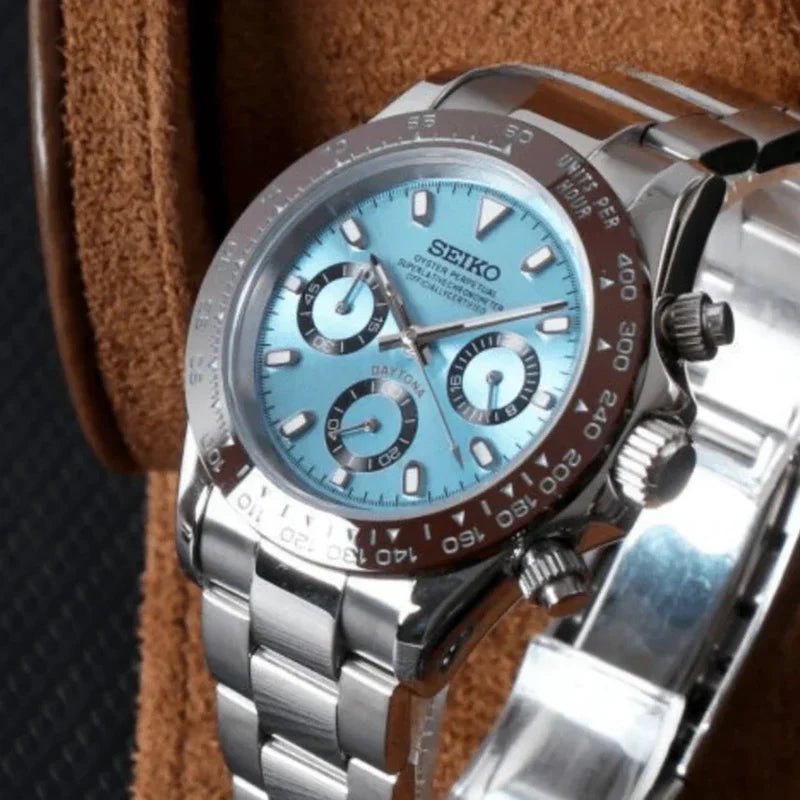 Seiko Mod Daytona | Platinum - TWTwatches