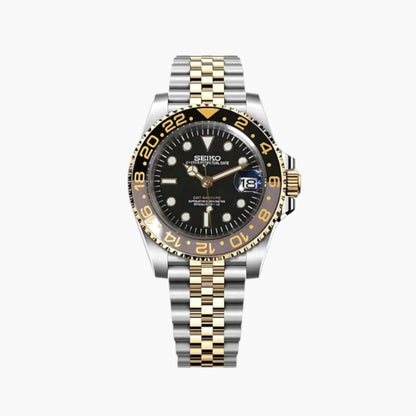 Seiko Mod GMT Black | Gold - TWTwatches
