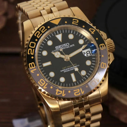 Seiko Mod GMT | Gold - TWTwatches