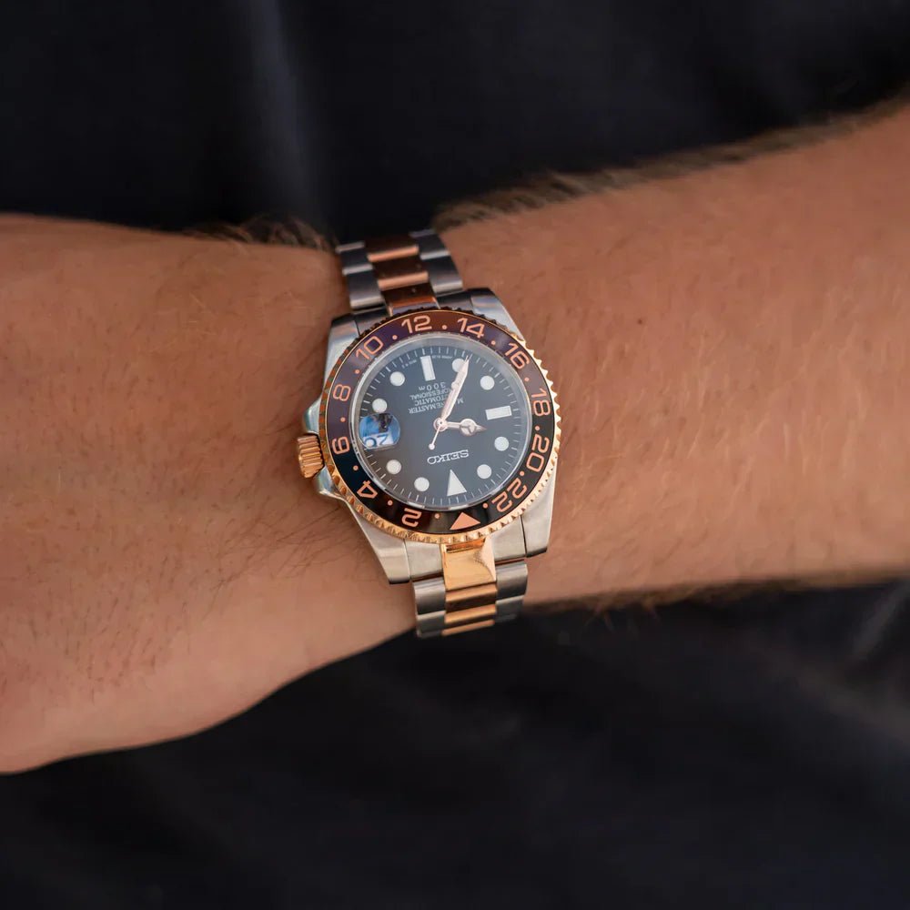 Seiko Mod GMT Rootbeer | Oyster - TWTwatches