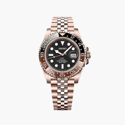 Seiko Mod GMT Rootbeer | Rose Gold - TWTwatches