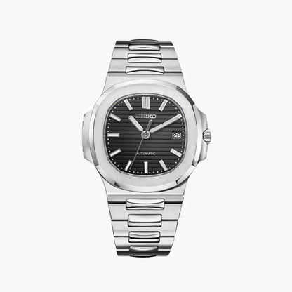 Seiko Mod Nautilus | Black - TWTwatches