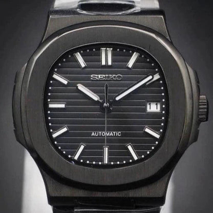Seiko Mod Nautilus | Full Black - TWTwatches