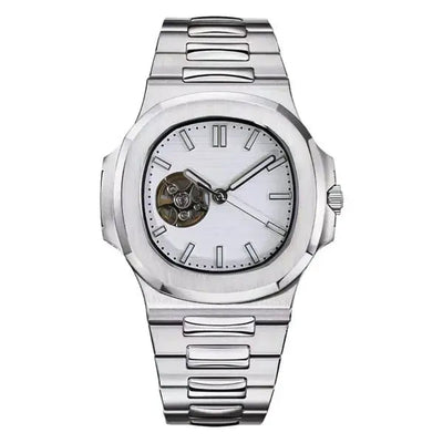 Seiko Mod Nautilus Open Heart | White