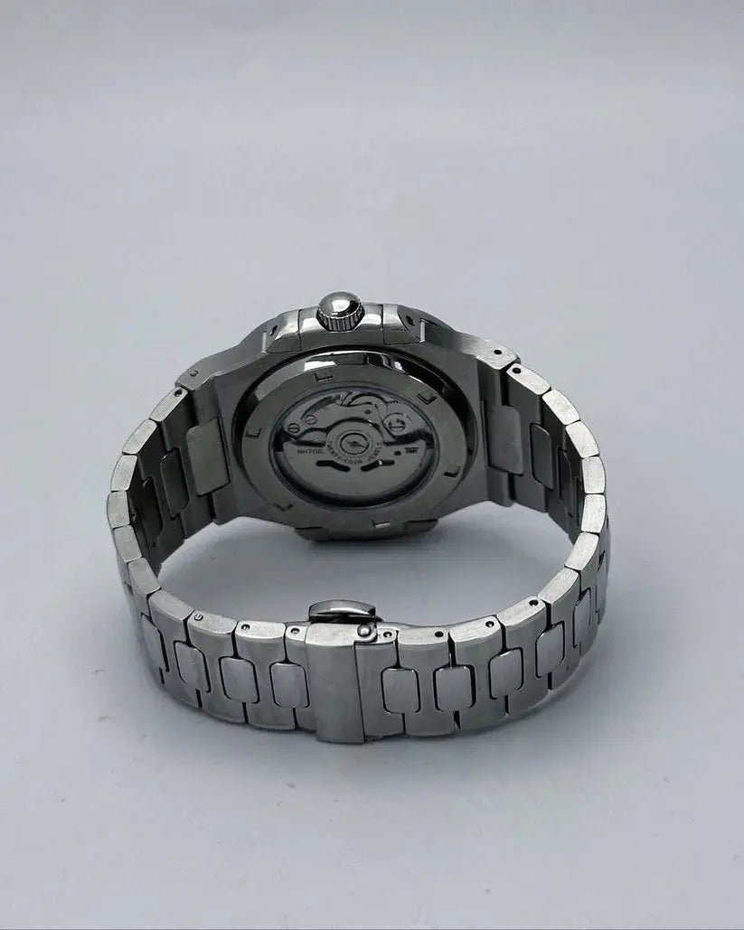 Seiko Mod Nautilus Open Heart | White - TWTwatches