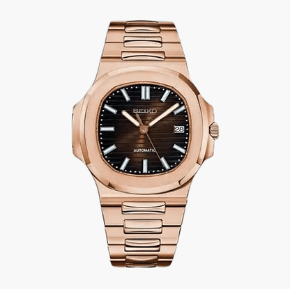 Seiko Mod Nautilus | Rose Gold - TWTwatches