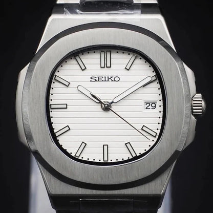 Seiko Mod Nautilus | White - TWTwatches