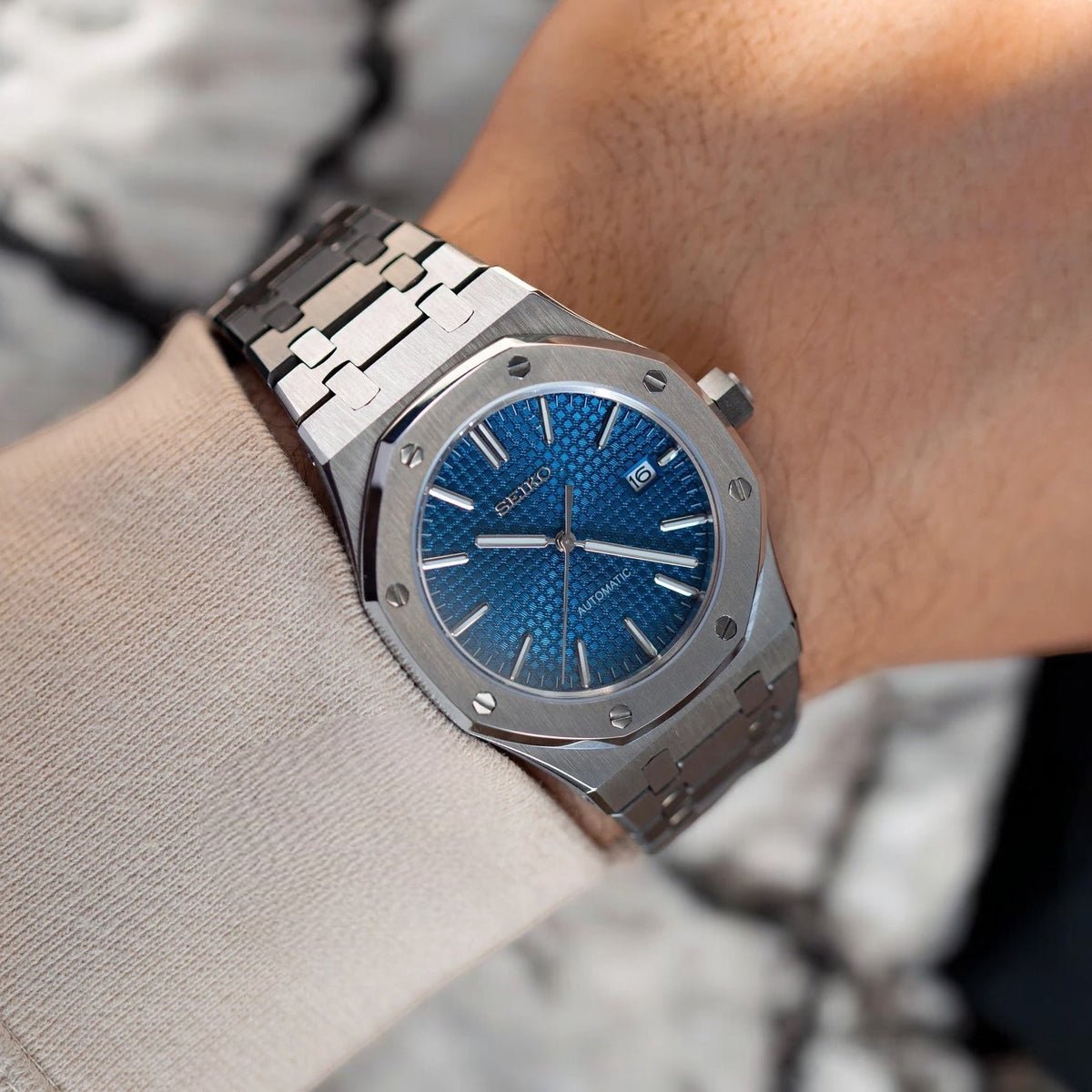 Seiko Mod Royal Oak | Blue - TWTwatches