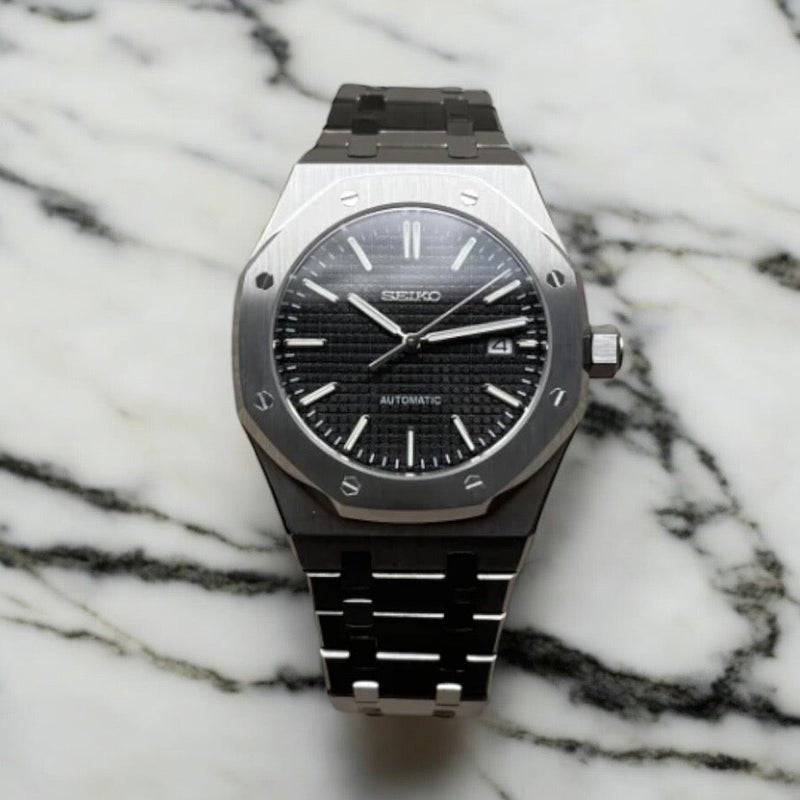 Seiko Mod Royal Oak Classic | Black - TWTwatches
