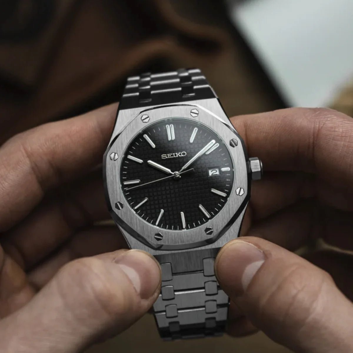 Seiko Mod Royal Oak Classic | Black - TWTwatches