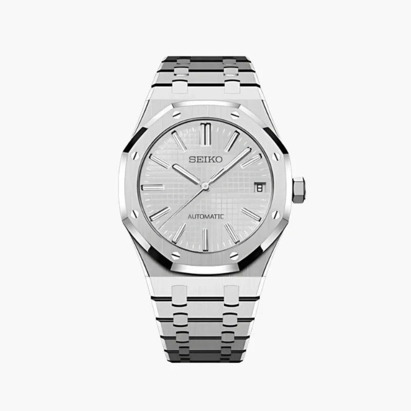 Seiko Mod Royal Oak Classic | White - TWTwatches