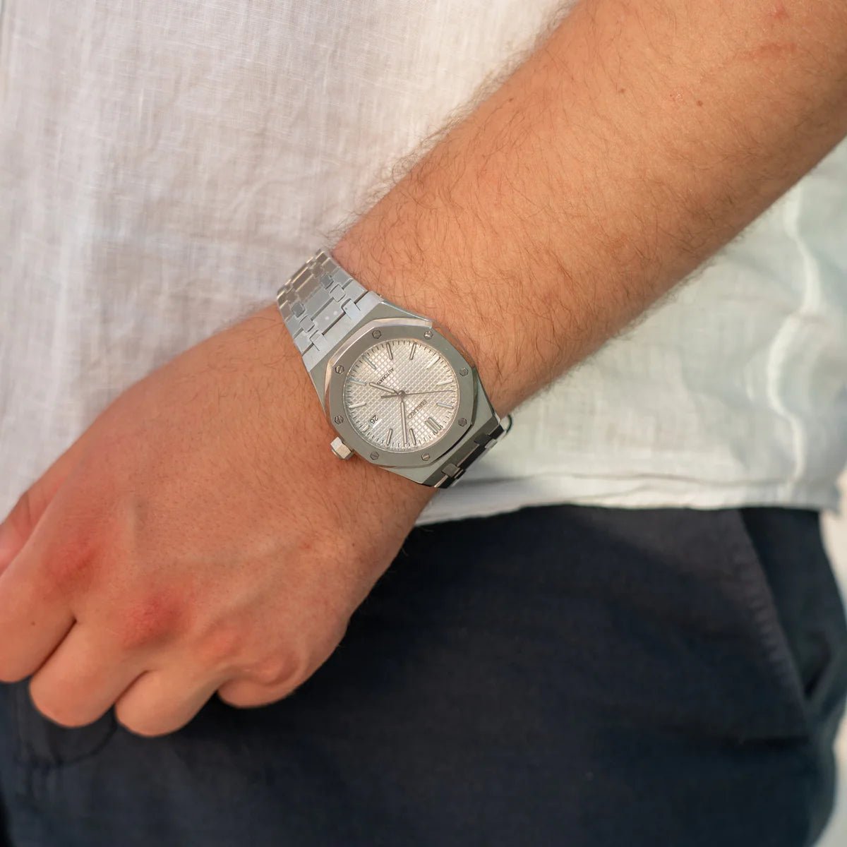 Seiko Mod Royal Oak Classic | White - TWTwatches