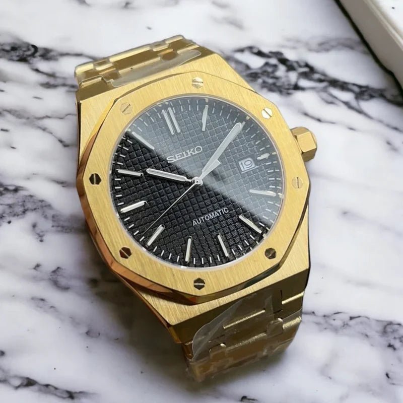 Seiko Mod Royal Oak | Gold - TWTwatches