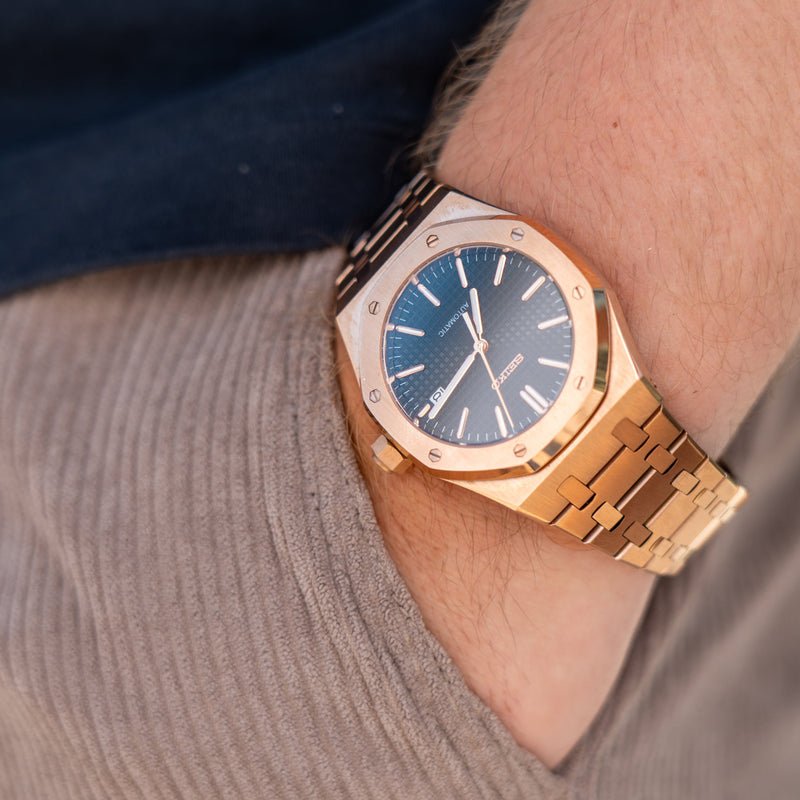 Seiko Mod Royal Oak | Rose Gold - TWTwatches