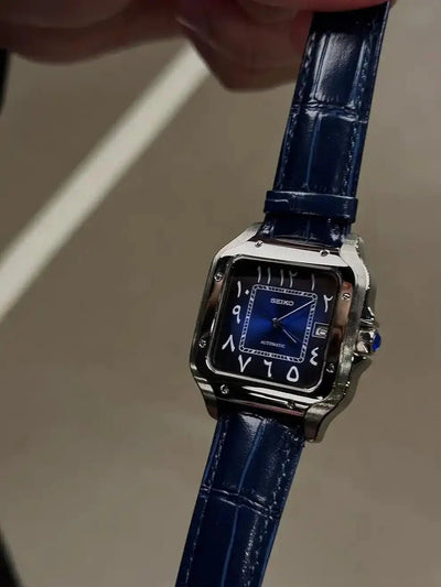 Seiko Mod Santos Arabic | Blue