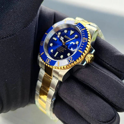 Seiko Mod Submariner Blue | Twotone - TWTwatches