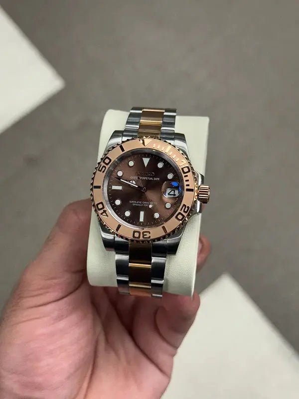 Seiko Mod Submariner | Rose Gold - TWTwatches
