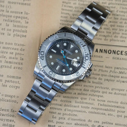 Seiko Mod Submariner Yachtmaster | Silver - TWTwatches