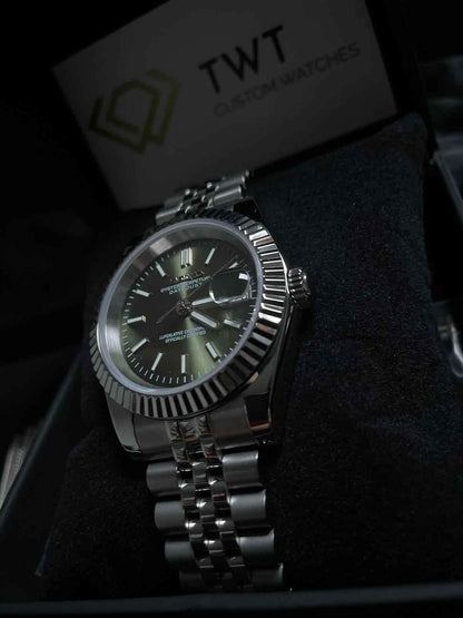 Seiko Mod Datejust Olive Green - TWTwatches